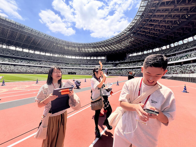 新国立競技場にて